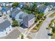 An aerial view shows a colorful neighborhood with homes nestled along quiet streets at 4419 Louisa Lane Ln, North Charleston, SC 29405