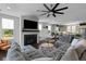 Spacious living room with fireplace, ample seating, and seamless access to the kitchen at 4419 Louisa Lane Ln, North Charleston, SC 29405