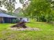 View of the backyard and detached structure at 4470 Farmwood Ct, Ladson, SC 29456