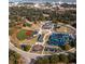Aerial view featuring the neighborhood playground, fields, and recreational areas at 4626 O'Hear Ave, North Charleston, SC 29405