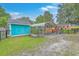 Spacious backyard with a covered parking area and lush lawn at 4928 Durant Ave, North Charleston, SC 29405