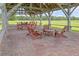 Community pavilion offers comfortable seating and shade, perfect for gatherings and events at 5084 Timber Race Crse, Hollywood, SC 29449