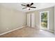 Bedroom with carpet, ceiling fan and natural light from the single window at 747 Brant Rd, Charleston, SC 29414