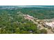 Aerial view showcasing a vibrant community with lush trees and a mix of commercial and residential areas at 8 Tovey Rd, Charleston, SC 29407