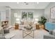 Cozy living room featuring a comfortable sofa, modern decor, hardwood floors, and plenty of natural light at 8 Tovey Rd, Charleston, SC 29407