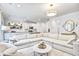Bright, open-concept living room flows into a modern kitchen with white cabinets and granite countertops at 914 Dill Ave, Charleston, SC 29412