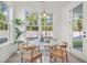 Bright breakfast nook with round table, seating for four, and views of the backyard and adjacent room at 1009 Field Sparrow Dr # Cc3-2-6, Ravenel, SC 29470