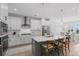Modern kitchen featuring white cabinets, stainless steel appliances, and a large center island at 105 Philips Park St, Summerville, SC 29486
