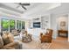 Spacious living room with built-in shelving, comfortable seating, and natural light at 105 Philips Park St, Summerville, SC 29486