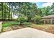 Lush backyard featuring a concrete patio and shade trees at 1052 Yorktown Dr, Charleston, SC 29412