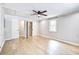 Bright bedroom featuring a closet with shelving and light-colored wood floors at 1052 Yorktown Dr, Charleston, SC 29412