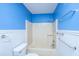 Bathroom with combination tub and shower at 107 Joes Ln, Summerville, SC 29486
