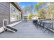 Back deck with outdoor seating, a dog ramp, and the home's exterior at 112 Riviera Dr, Summerville, SC 29483