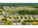 Aerial view of a lovely neighborhood showcasing charming homes with manicured lawns and tree-lined streets at 135 Gaslight Blvd, Summerville, SC 29483
