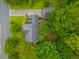Bird's-eye view of a home with a private backyard, lush trees, and detached garage at 138 Shadowmoss Pkwy, Charleston, SC 29414