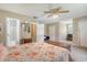 Large bedroom with carpet and ceiling fan at 150 Riverbend Ln, Ridgeville, SC 29472