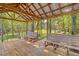 Relaxing pavilion with benches offers views of the lush green landscape at 150 Riverbend Ln, Ridgeville, SC 29472