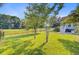 Well-maintained backyard with lush grass, trees, and scenic pond view at 173 Silver Cypress Cir, Summerville, SC 29485