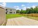 There's a deck in this spacious fenced-in backyard at 217 Black Tupelo Ct, Moncks Corner, SC 29461