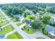 Aerial view of a neighborhood with mature trees and well-maintained homes at 229 Lindy Creek Rd, Goose Creek, SC 29445