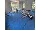 A bedroom being built, lined with blue plastic as floor covering at 2706 Old Oak Walk, Seabrook Island, SC 29455