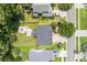 Birds eye view of home with a large yard featuring a fire pit and lounge area at 3038 Penny Ln, Johns Island, SC 29455