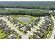 Picturesque aerial shot of a community surrounding a pond, exuding tranquility and neighborly charm at 316 Knawl Rd, Moncks Corner, SC 29461