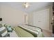 Neutral bedroom with a comfortable bed and natural light from the ceiling fan at 3705 Sandy Gate Ln, Mount Pleasant, SC 29466