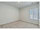 Bright bedroom features neutral walls, plush carpeting, and a window with shutter blinds for natural light at 420 Oak View Way, Summerville, SC 29483