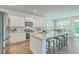 Spacious kitchen with a large island, granite countertops, and stainless steel appliances at 420 Oak View Way, Summerville, SC 29483