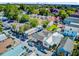 A bird's-eye view reveals the distinct architectural styles and meticulous landscaping of this inviting neighborhood at 6 Dewey St, Charleston, SC 29403