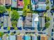 Aerial view showcases the property's location within a residential neighborhood at 6 Dewey St, Charleston, SC 29403