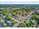 A captivating aerial view showcases the neighborhood's charming homes and lush greenery at 6 Dewey St, Charleston, SC 29403