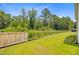 Expansive backyard featuring lush green grass and a newly constructed wooden fence at 708 Tierra Loop, Summerville, SC 29483