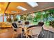 Relaxing screened porch with comfortable seating and views of the backyard and lake at 721 Lake Frances Dr, Charleston, SC 29412