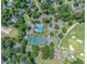 Aerial view of community amenities including pool, tennis court, and golf course at 808 Long Drive Rd, Summerville, SC 29485