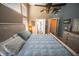 Vaulted ceiling bedroom boasts neutral walls, ceiling fan, and doorway to adjoining rooms at 808 Long Drive Rd, Summerville, SC 29485