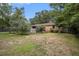 Large backyard featuring a well-maintained lawn, mature trees, and charming home exterior at 943 Mikell Dr, Charleston, SC 29412