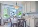Cozy eat-in kitchen dining area with seating at a bay window and view of the front yard at 106 Nottingham Ct, Summerville, SC 29485