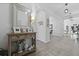 Cozy foyer featuring decor, lamp, wood accents, and hardwood floors at 120 Haverhill St, Summerville, SC 29486