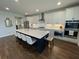 Modern kitchen featuring a large island with seating and stainless steel appliances at 122 Riley Farms Ct, Summerville, SC 29486