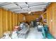 Spacious garage with ample storage, workbench, and potential for a workshop or hobby area at 1300 Park West Blvd # 512, Mount Pleasant, SC 29466