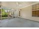The screened porch is accessible from a door and features a ceiling fan for comfort at 1308 Wild Olive Dr, Mount Pleasant, SC 29464