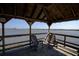 Relaxing view from a covered dock featuring chairs overlooking a scenic waterfront at 1551 Ben Sawyer Blvd # 4D, Mount Pleasant, SC 29464