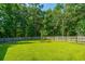 A lush, well-maintained backyard features a vibrant green lawn, wooden fence, and mature trees at 1607 Roustabout Way, Charleston, SC 29414