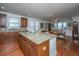 Open-concept kitchen with granite island and seamless flow into dining and living areas, great for entertaining at 1607 Roustabout Way, Charleston, SC 29414