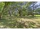 Spacious backyard featuring mature trees, open grassy areas, and a glimpse of the home at 1736 Central Ave, Summerville, SC 29483