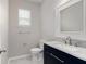 This bathroom has a vanity with a stone counter top and an undermount sink at 1844 Hubbell Dr, Mount Pleasant, SC 29466