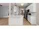 This kitchen has stone counters and new stainless steel appliances at 1844 Hubbell Dr, Mount Pleasant, SC 29466