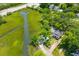 Stunning aerial view of a charming home nestled amidst lush greenery, with waterfront access and a peaceful setting at 1915 Quitman St, North Charleston, SC 29405